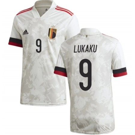 Billiga Fotbollströjor Belgien Lukaku 9 Borta tröja EM 2020 Kortärmad